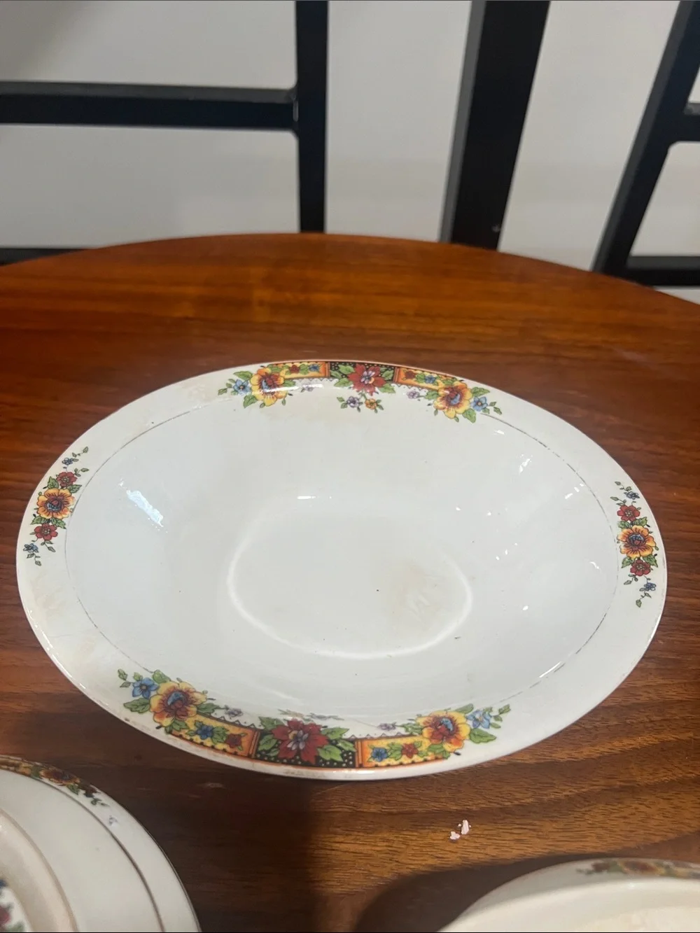 Illinois China Co. Porcelain Floral Pattern 3-Piece Set